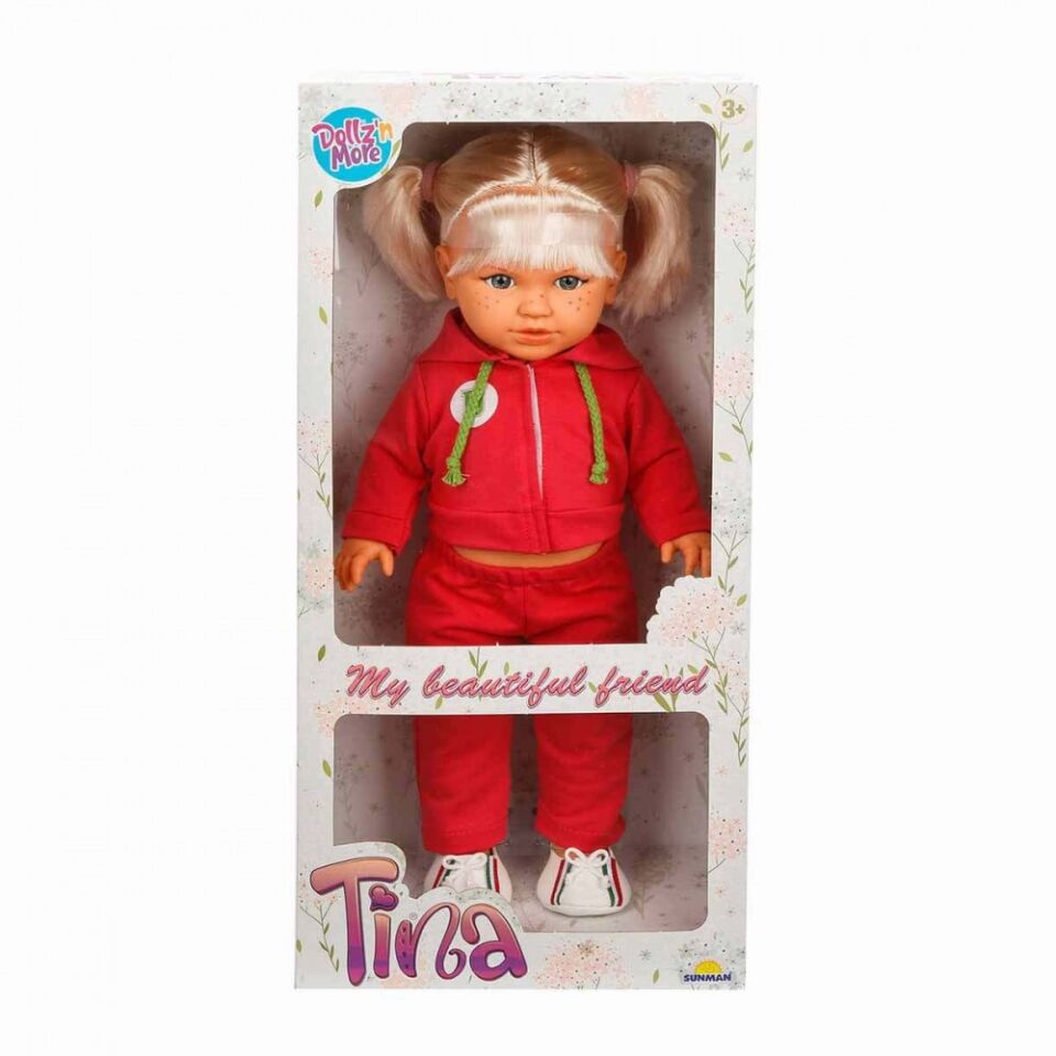 Tina Sporty Pembe Eşofmanlı Bebek 45 cm