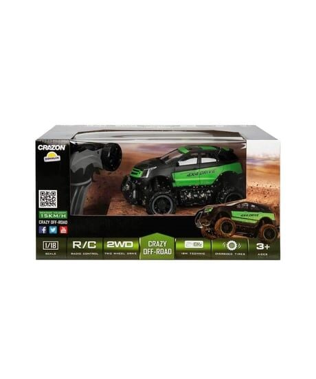 1:18 Uzaktan Kumandalı 4x4 Crazy Off-Road Araba 32121 Yeşil Siyah