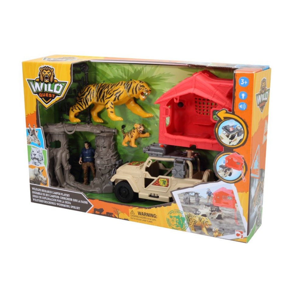Sesli ve Işıklı Wild Quest Safari Oyun Seti - Jeep