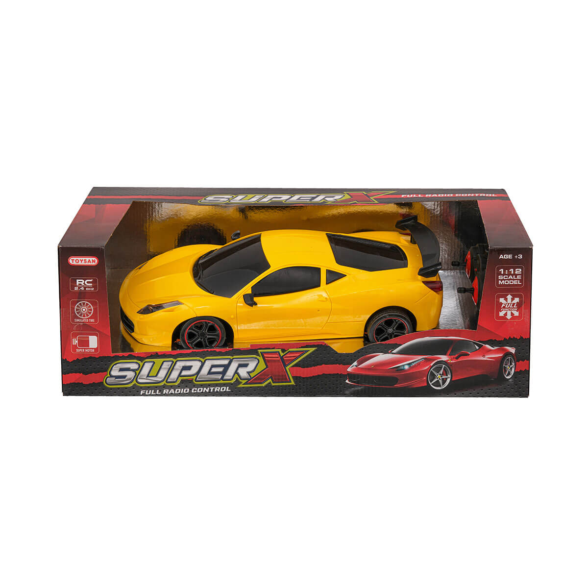 1:12 Night Racer 3D Işıklı Uzaktan Kumandalı USB Şarjlı Araba 35 cm