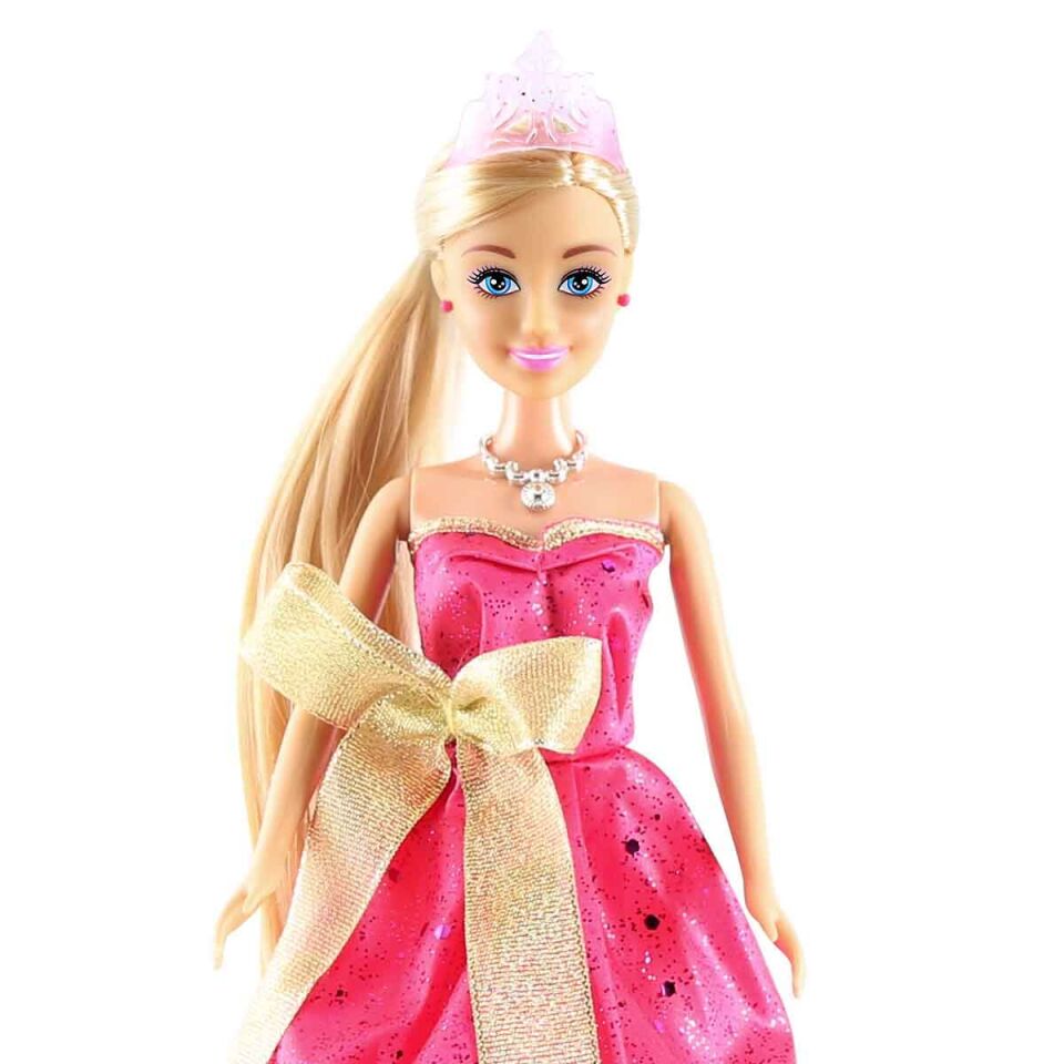 Alisha Uzun Saçlı Prenses Bebek - Pembe Elbise