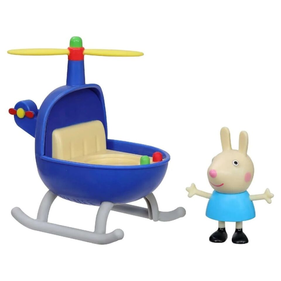 Peppa Pig Figür ve Araç Seti Rebecca ve Helikopter