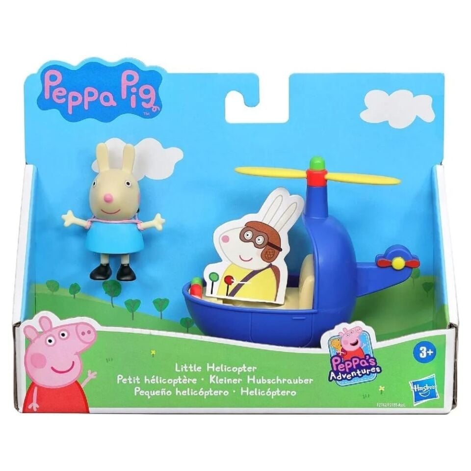 Peppa Pig Figür ve Araç Seti Rebecca ve Helikopter