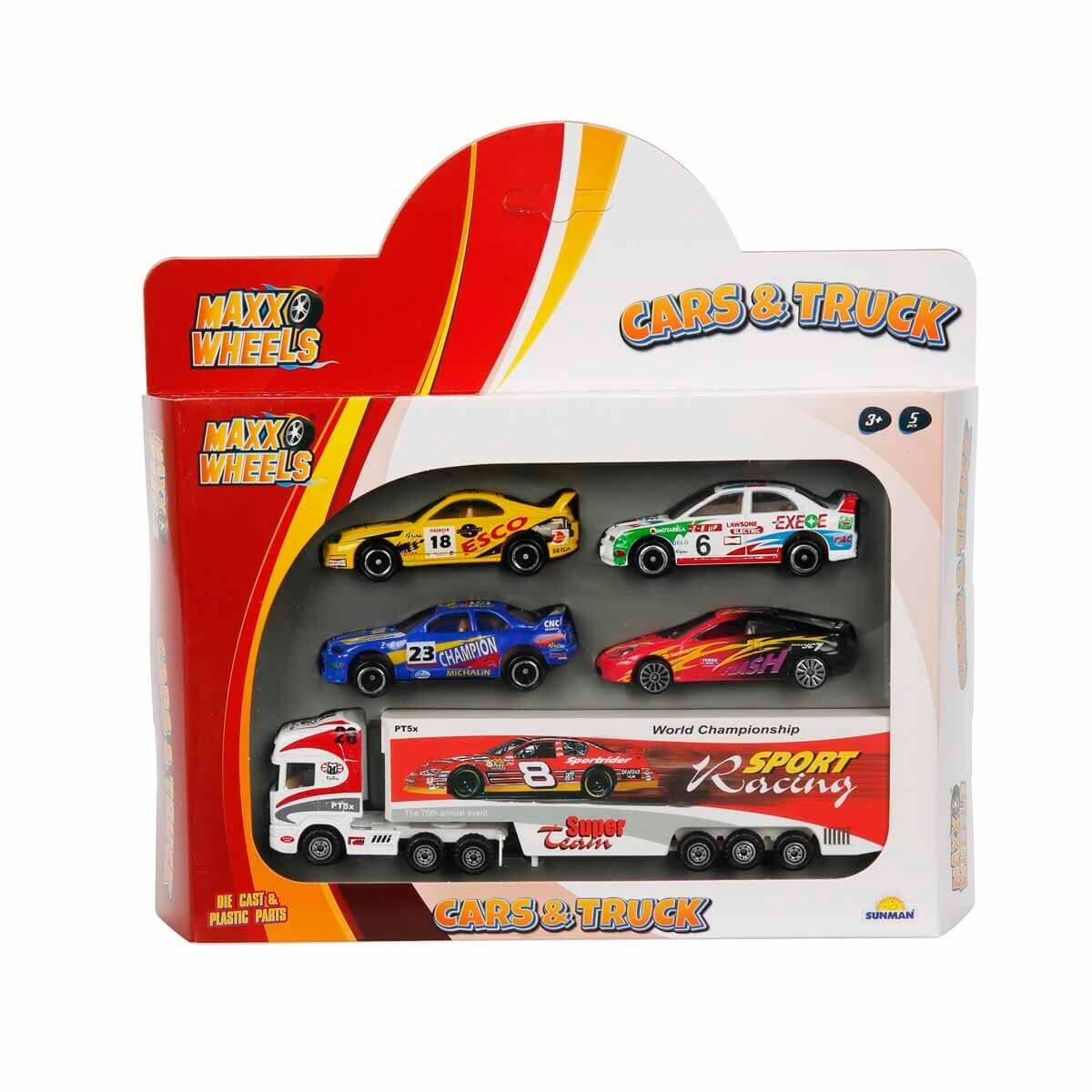 Maxx Wheels Die Cast 5'li Araç Seti - Racing Çek Bırak