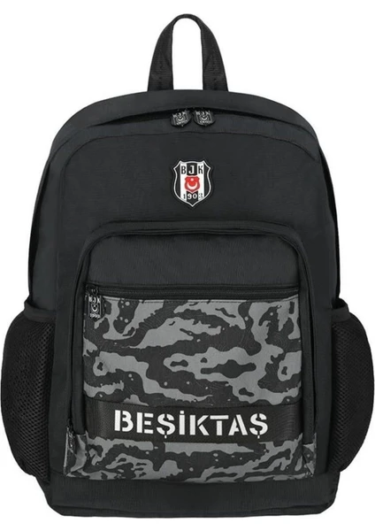 25317 Beşiktaş Kamuflaj Desenli Kolon Detaylı Sırt Çantası
