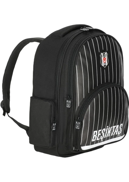 Beşiktaş Çubuk Desenli Suni Deri Okul Sırt Çantası 25352