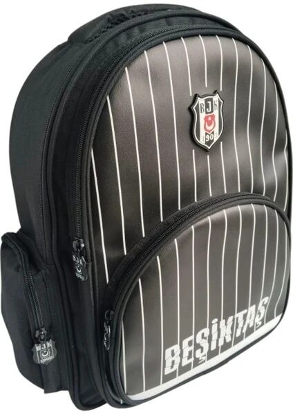 Beşiktaş Çubuk Desenli Suni Deri Okul Sırt Çantası 25352