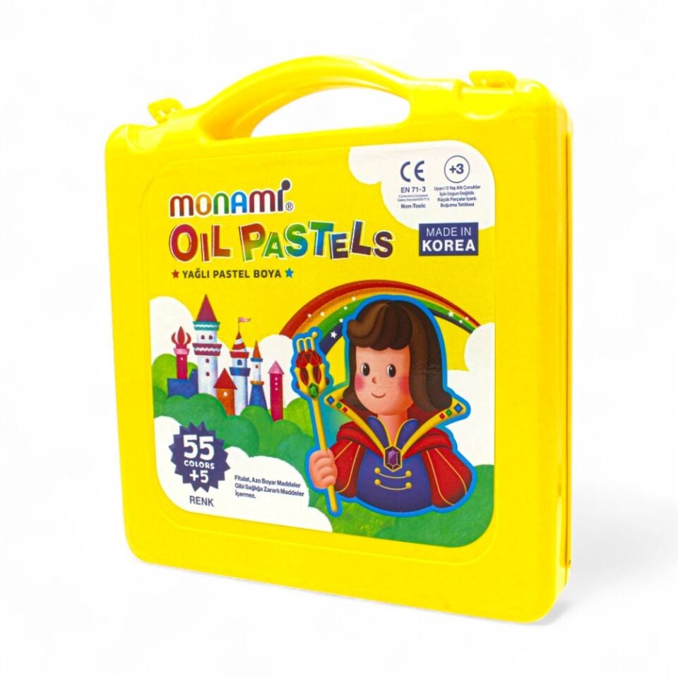 MONAMİ PASTEL BOYA 55+5 RENK PLASTİK KUTULU