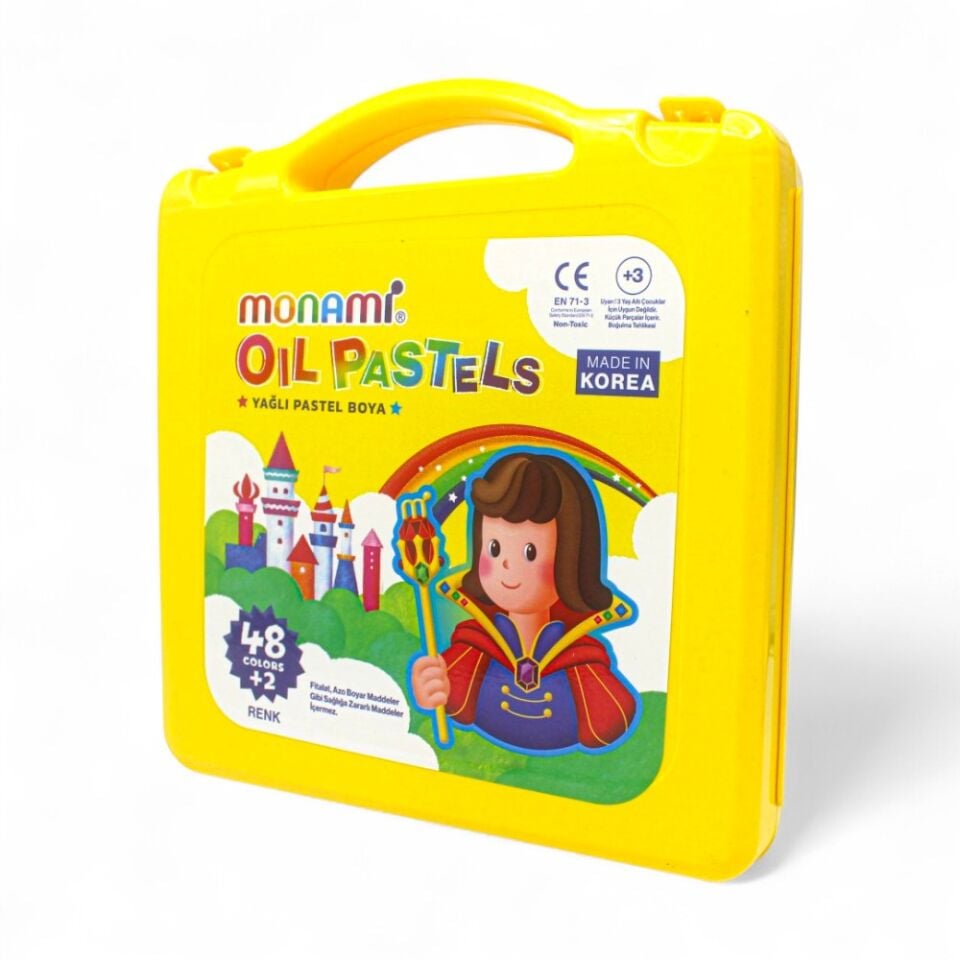 MONAMİ PASTEL BOYA 48+2 RENK PLASTİK KUTULU