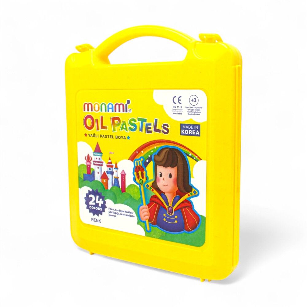 MONAMİ PASTEL BOYA 24 RENK PLASTİK KUTULU