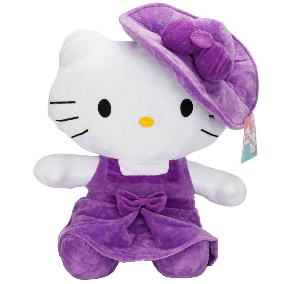 Hello Kitty Şapkalı Peluş  - Mor