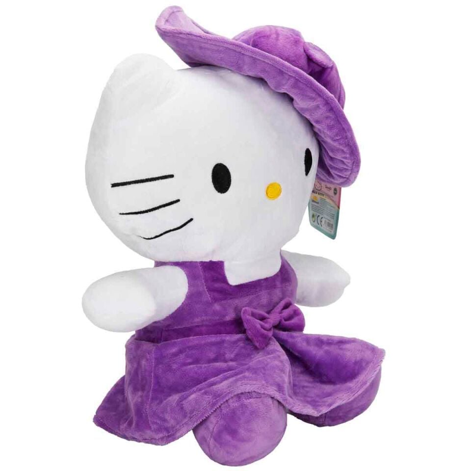 Hello Kitty Şapkalı Peluş  - Mor