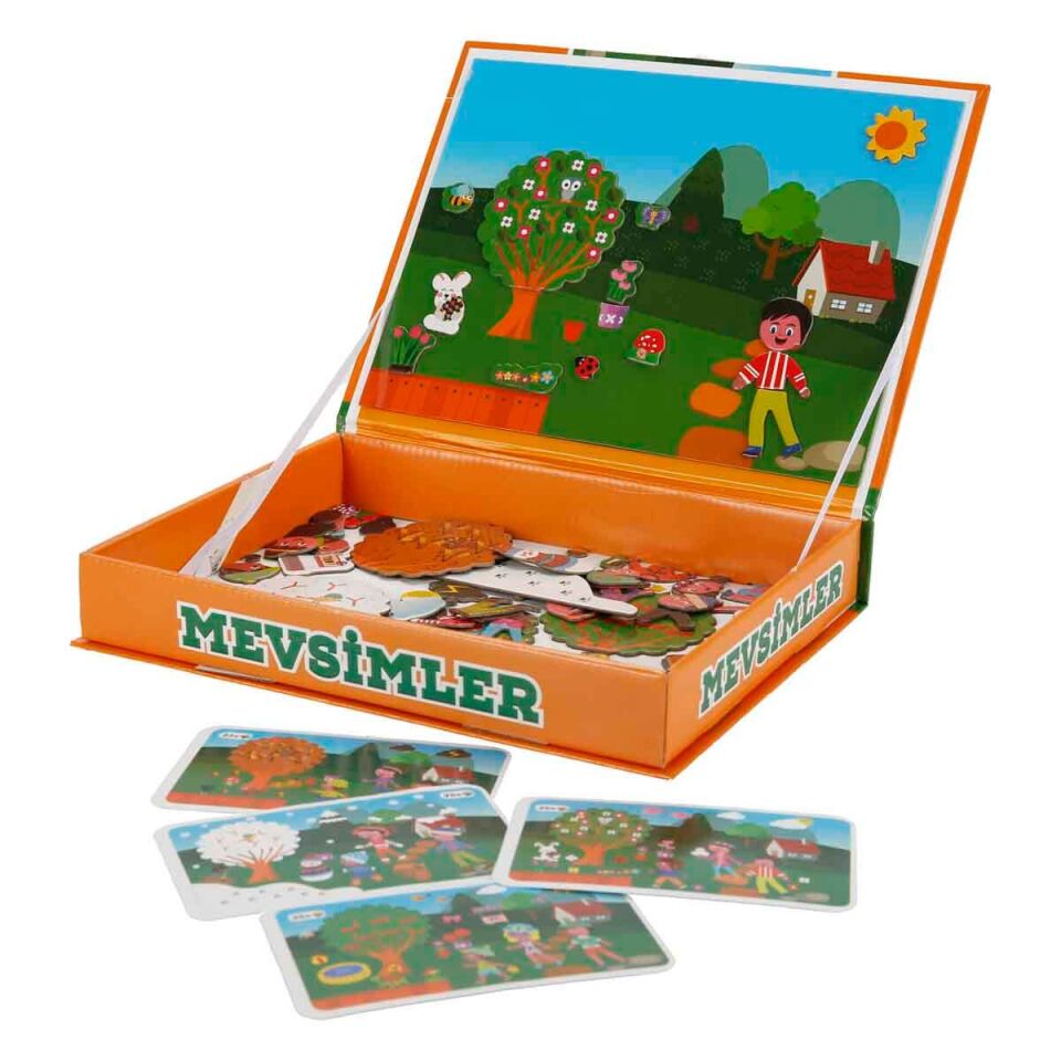 Manyetik Magnet Hikaye Oluşturma Mevsimler