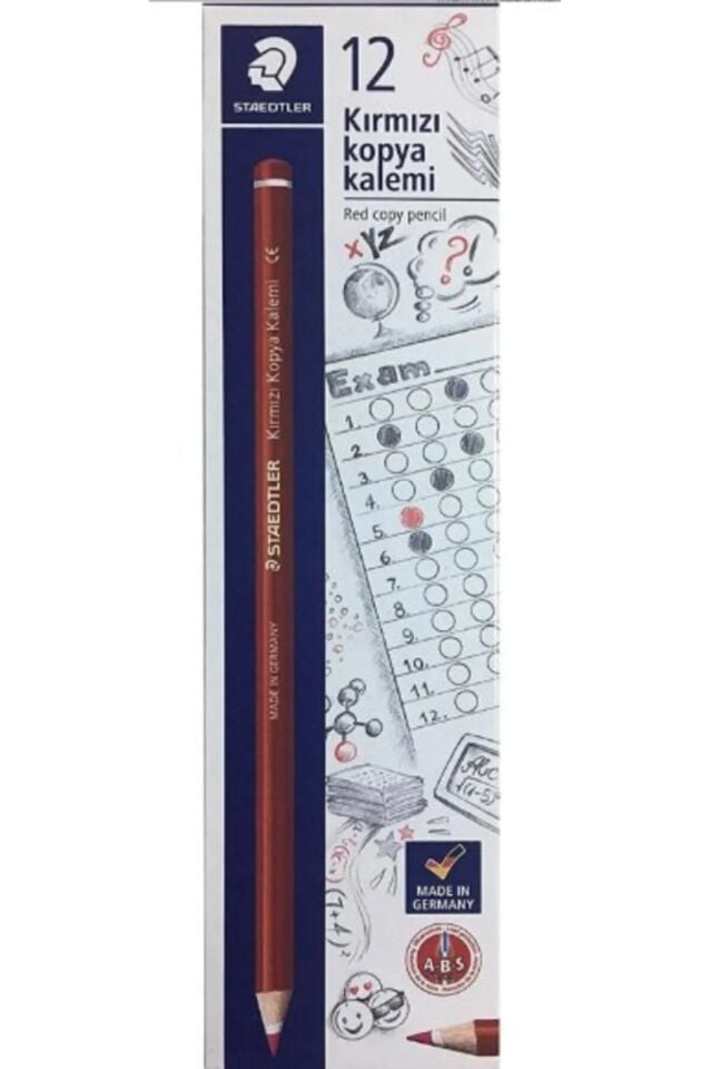Staedtler Kırmızı Kopya Kalemi 12 Li