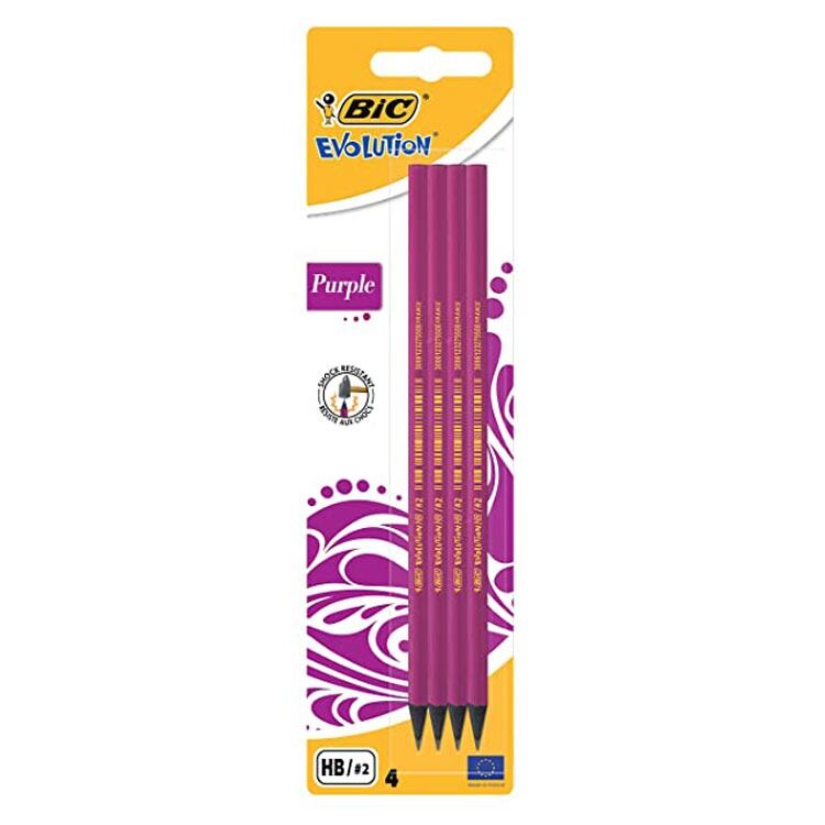 Bic Evolution Miss Siyah Lata Kurşun Kalem Hb 4'Lü