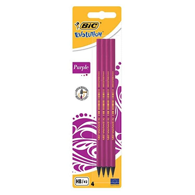 Bic Evolution Miss Siyah Lata Kurşun Kalem Hb 4'Lü